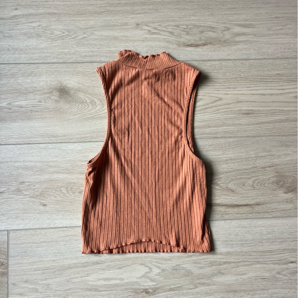 ASOS Ribbed Tank Top in Rust - Picture 3 of 3